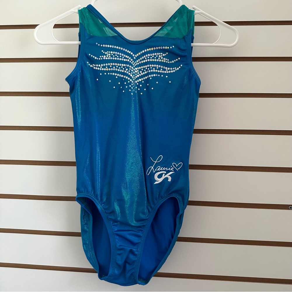 GK Elite Leotard Laurie Teal Mesh - Adult XS
